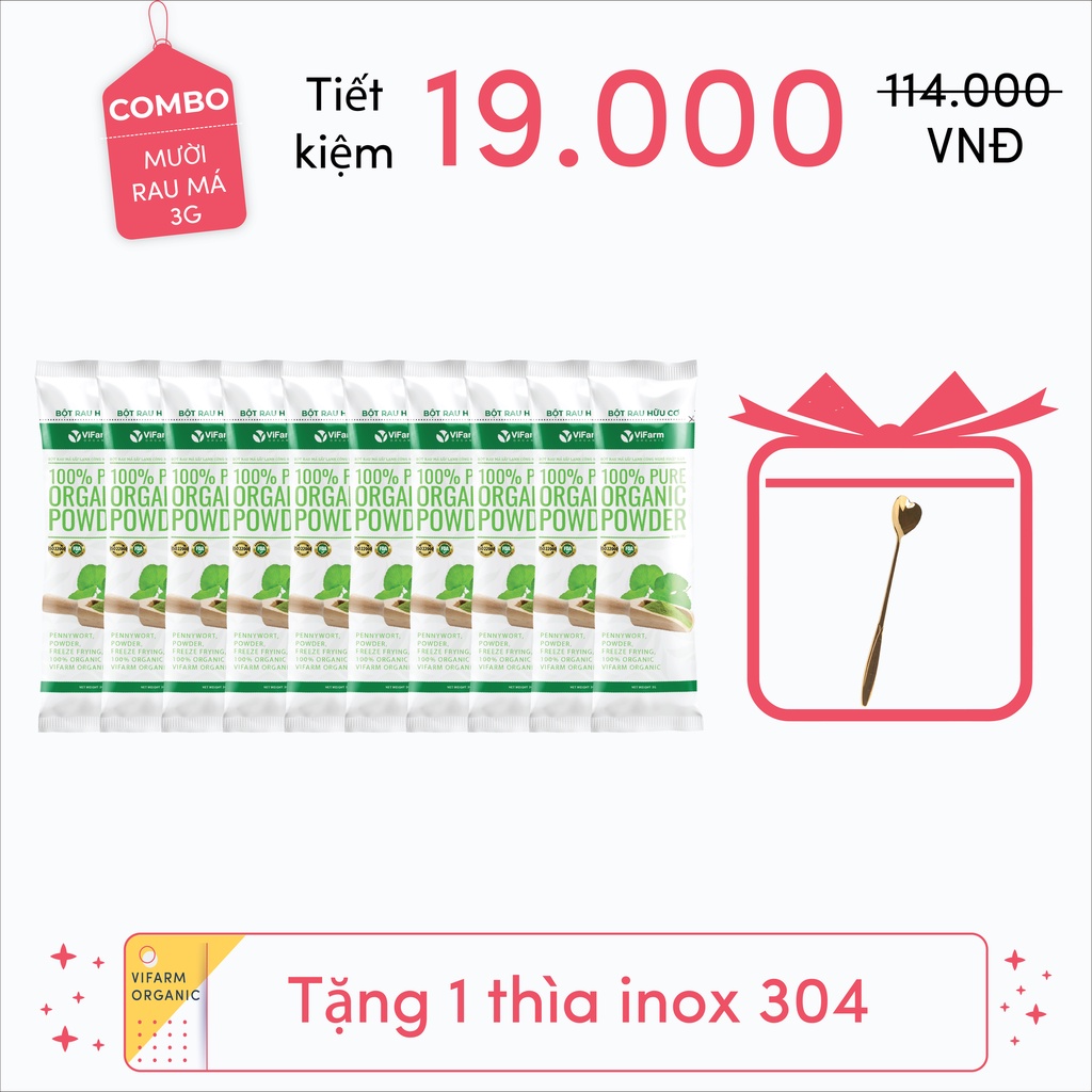 Bột Rau Má Nguyên Chất ViFarm 50Gram Organic 100%, Bột Rau Má Sấy Lạnh,Thanh Nhiệt | BigBuy360 - bigbuy360.vn