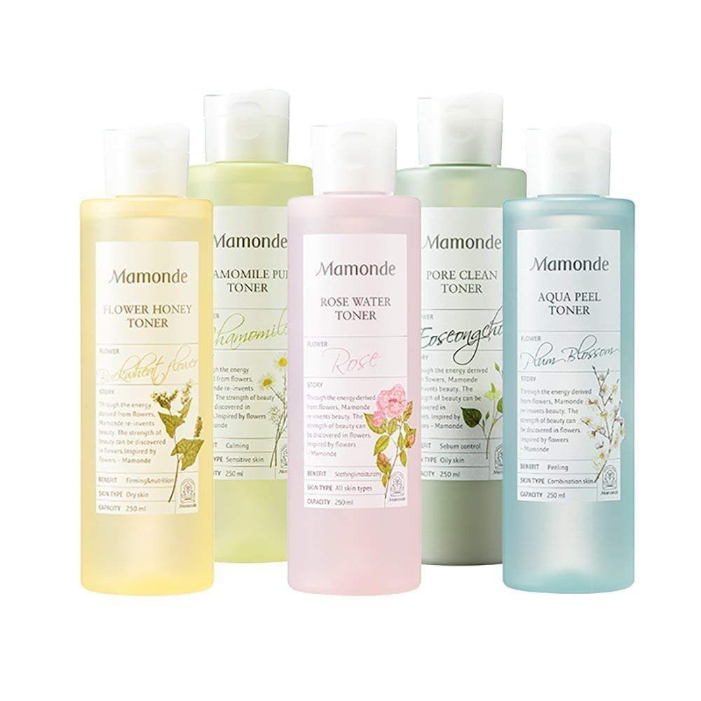 Toner Mamonde Aqua Peel - Pore Clean - Chamomile Pure - Flower Honey - Rose Water Toner