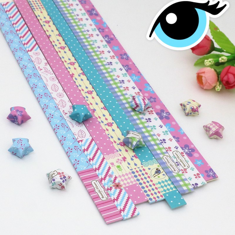 Set 136 tờ giấy gấp sao nhiều hình dễ thương - Gấu Thỏ House