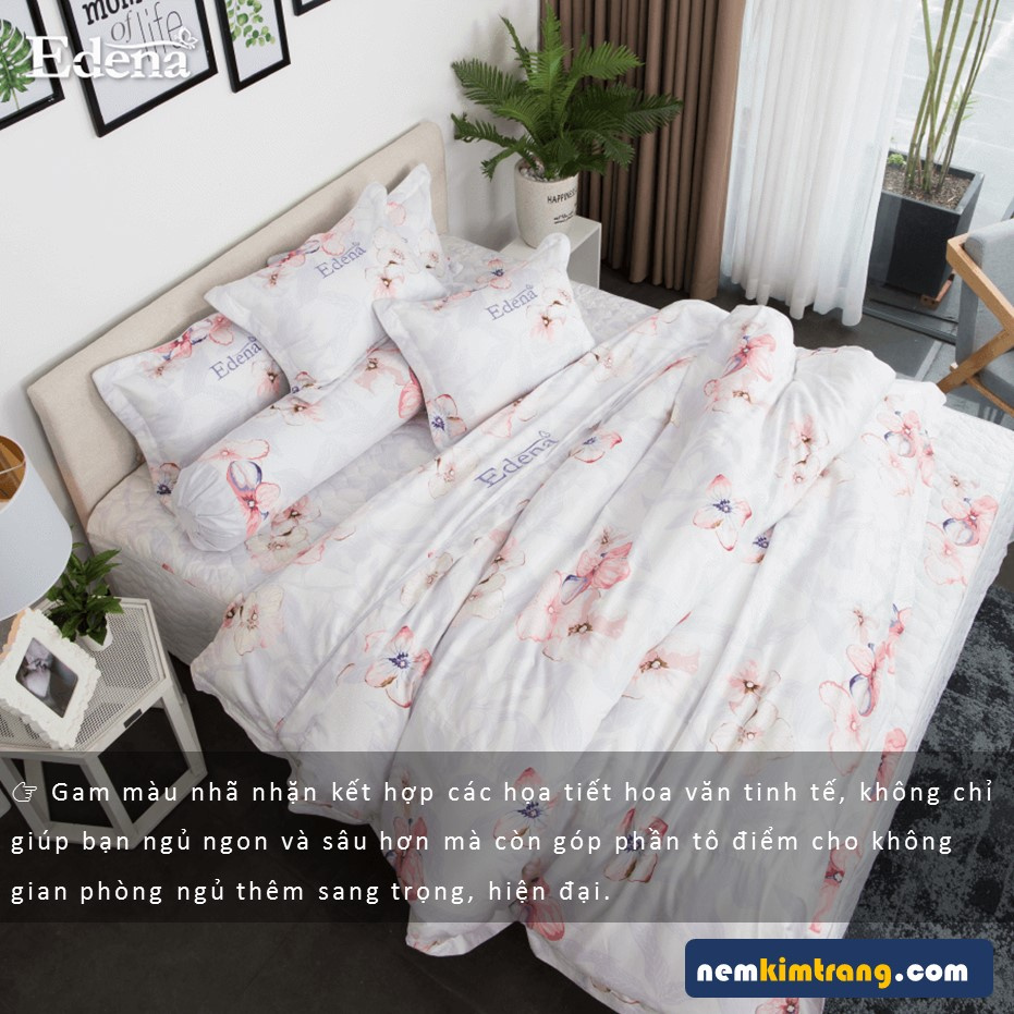 Ga (Drap) Nệm Cotton In Edena Mẫu 446 - CHÍNH HÃNG, CAO CẤP