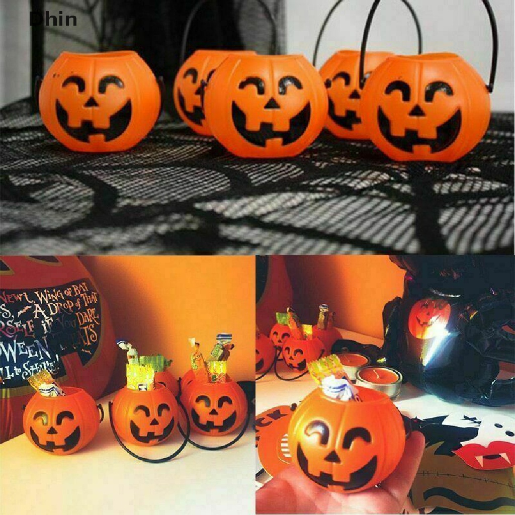 Giá Đỡ Bình Kẹo Hình Bí Ngô Phong Cách Halloween Độc Đáo
