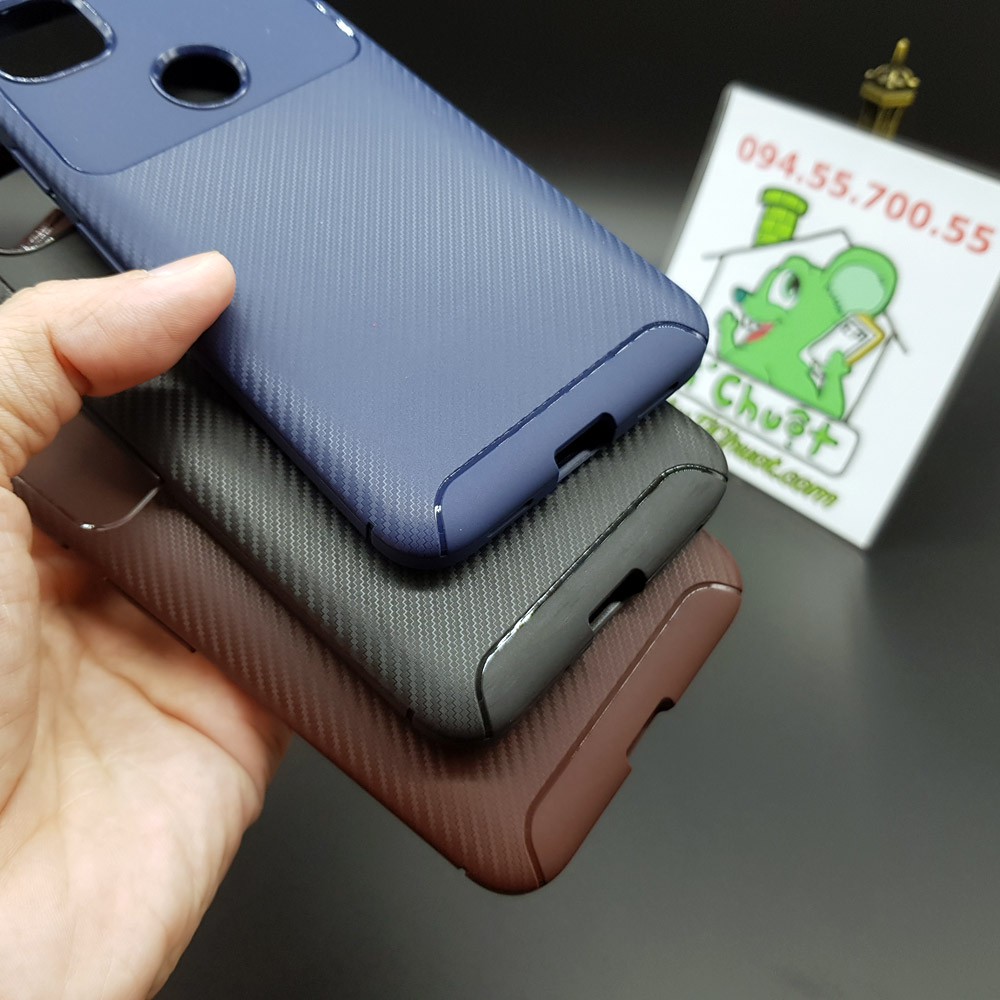 [Loại Tốt] Ốp Lưng Google Pixel 4A AutoFocus Vân 3D Carbon Chống Sốc