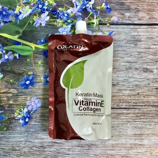 Hấp dầu (dạng túi) Phục hồi tóc cao cấp Collagen Colatin Mask siêu mềm mượt tóc 500ml Ý