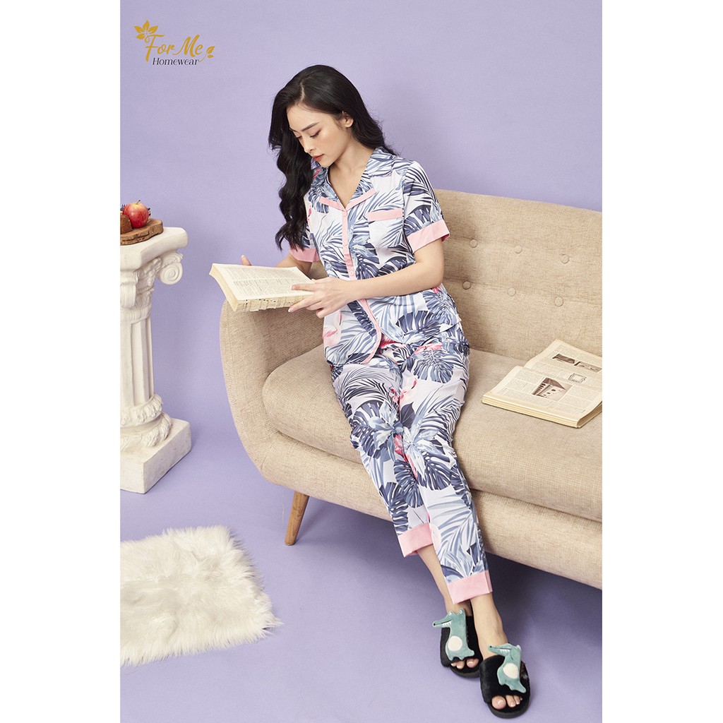 Bộ đồ ngủ, mặc nhà chất Lụa Giấy Luxury NGẮN TAY QUẦN DÀI ,forme pijama