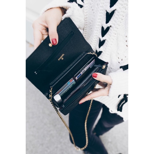 Túi CHA N E L woc da hạt fullbox