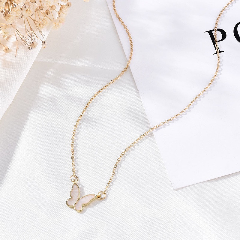 Vòng cổ mặt hình bướm bằng kim loại phong cách Hàn Quốc sáng tạo thời trang cho nữ