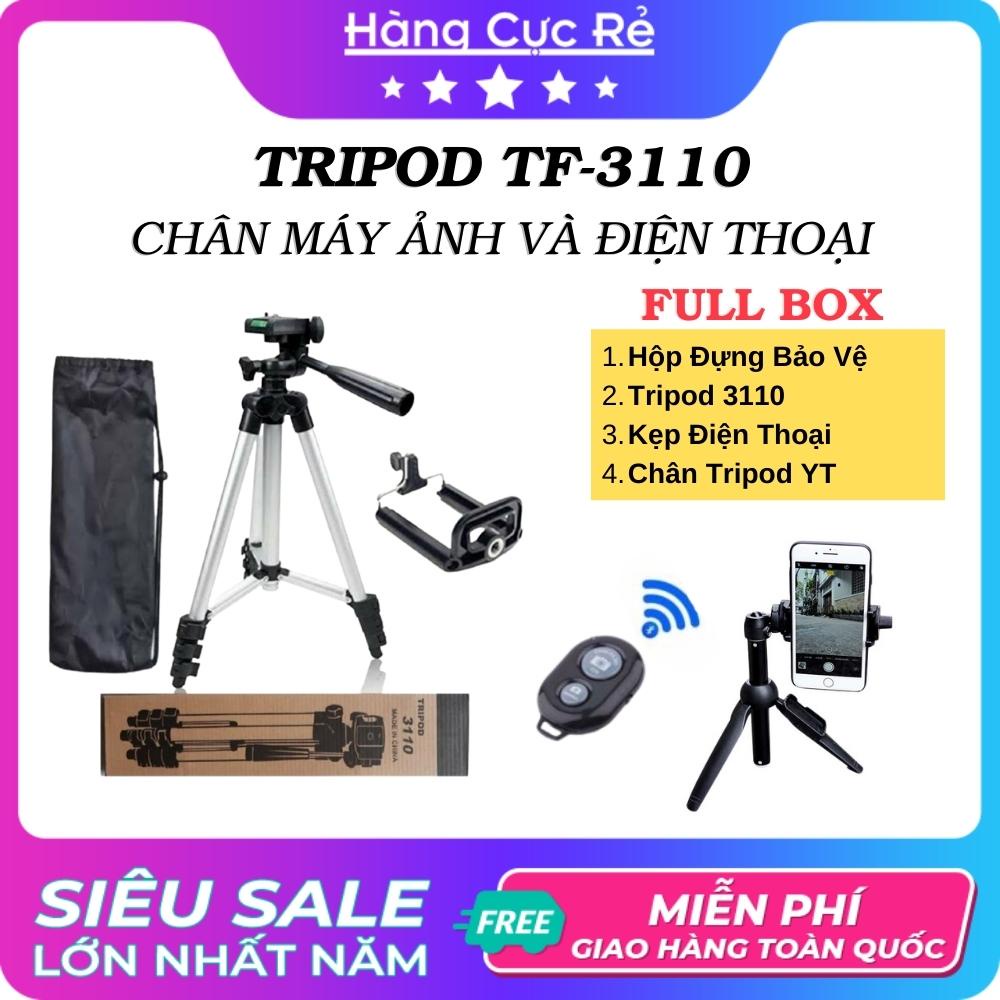 Combo 4 món chụp hình tự sướng: Chân Tripod cao + Kẹp điện thoại + Remote bluetooth + Chân Tripod thấp - Shop Hàng Cực R