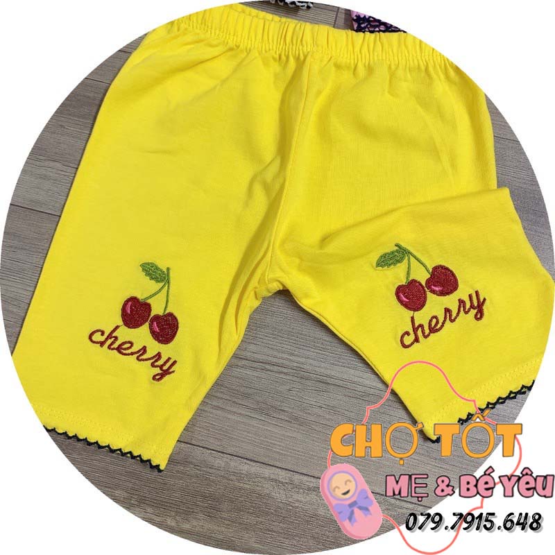 Quần Legging Lửng Bé Gái Cotton Co Giãn Xuất Xịn (8-20kg)
