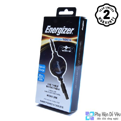 Cáp Rút Micro USB Energizer 80cm