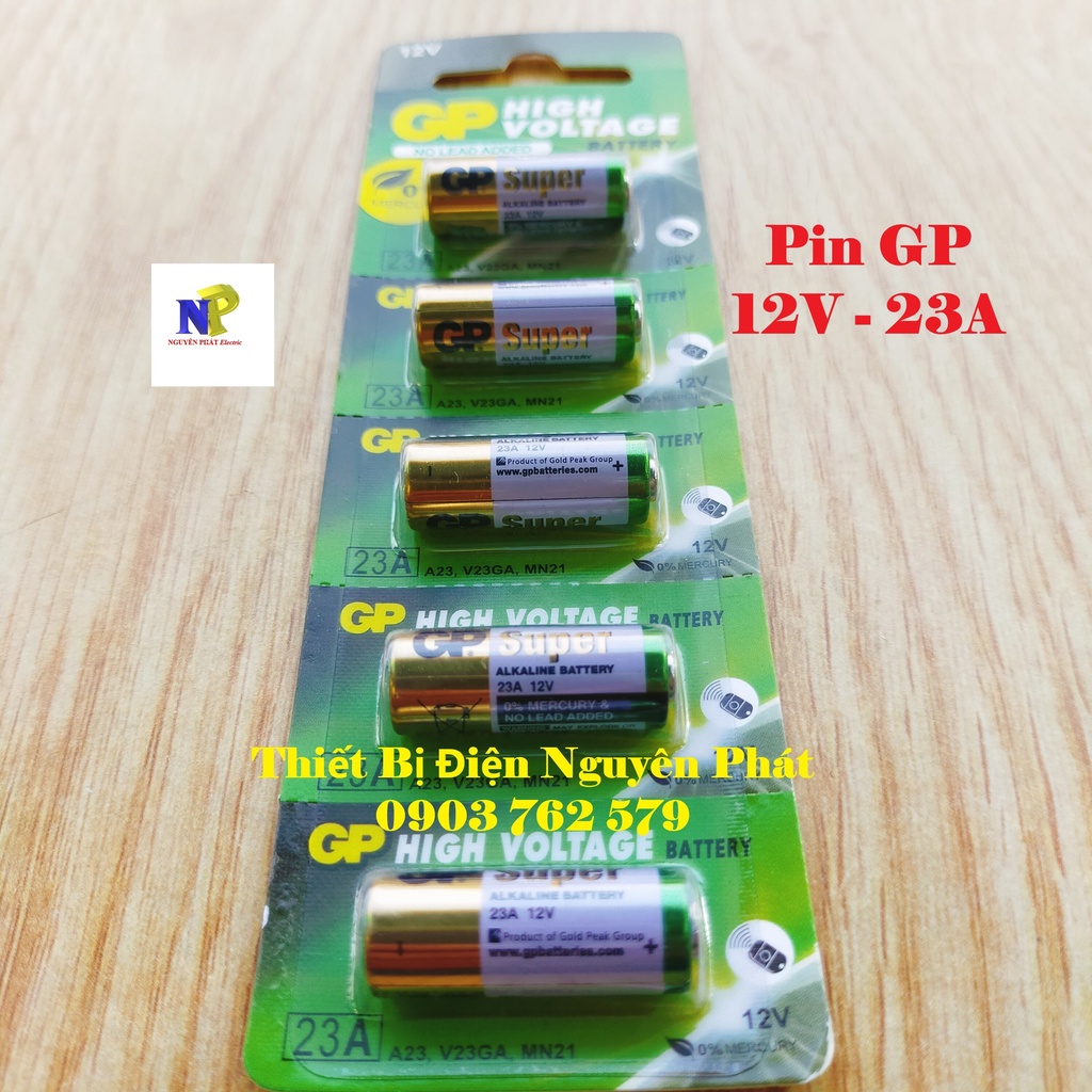 [Nguyên Phát] Pin GP 12V - 23A Alkaline Dùng Cho Chuông Cửa, Điều Khiển Cửa Cuốn, Thiết Bị Chống Trộm - Giá Bán 1 Viên