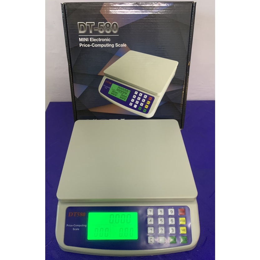 Cân điện tử 30kg - 1g DT-580, có chức năng tính tiền, chính xác, bền, đẹp, cao cấp + cóc sạc.