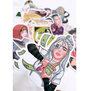 [Billie Eilish] Set sticker hình dán ca sĩ Billie Eilish US-UK