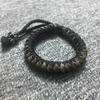 Vòng tay paracord 4 strand braid mix skull