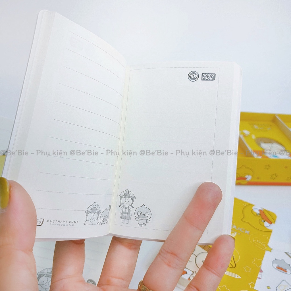[BP540] Sổ mini in hình cô bé vịt vàng xinh xắn, Sổ tay Nomo Duck - BeBie phụ kiện cưng
