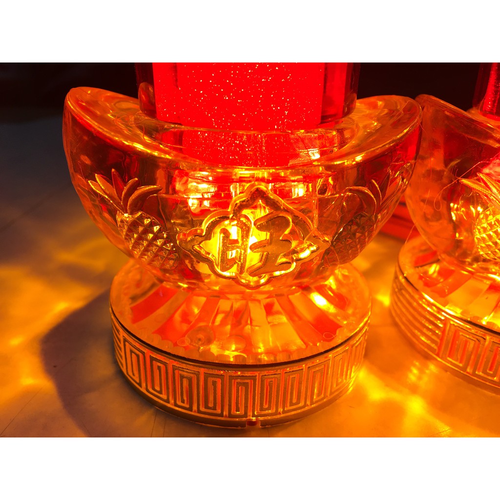 ĐÈN NẾN LED, Đèn Cầy Điện Tử TIM ĐÈN HIỆU ỨNG LẮC LƯ CAO 24CM ĐƯỜNG KÍNH 6CM