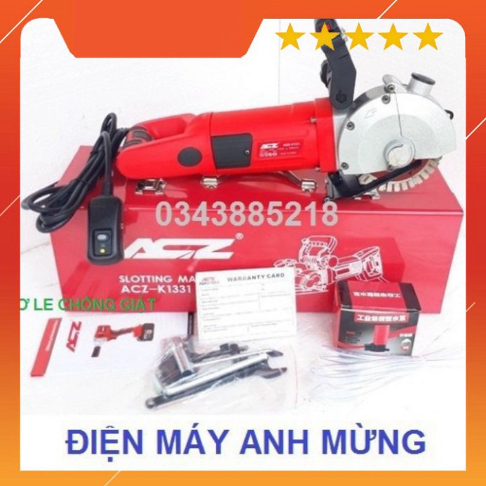 Máy cắt rãnh tường 5 lưỡi ACZ chính hãng K1331 có rơ le chống giật