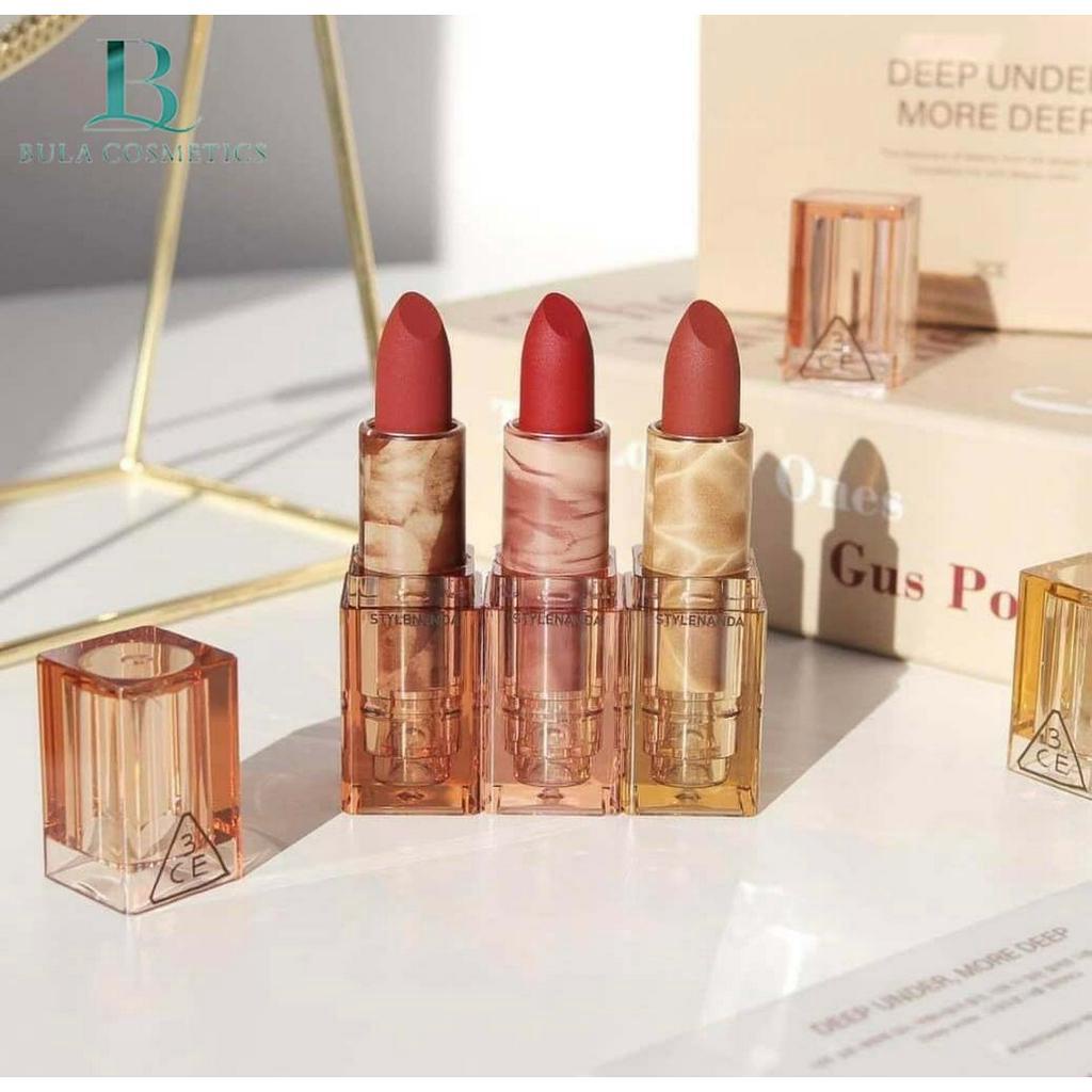 Son 3CE Soft Matte Lipstick Deep Under More Deep, Son Thỏi Lì Mềm Mịn