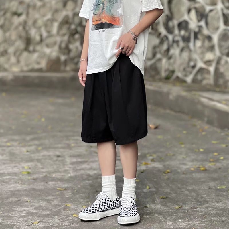 【M-4XL】Quần ngắn ống rộng Có Túi Lớn Phong Cách Hip Hop Xu Hướng Đường Phố Chống Mài Mòn Thời Trang Mùa Hè Cho Nam