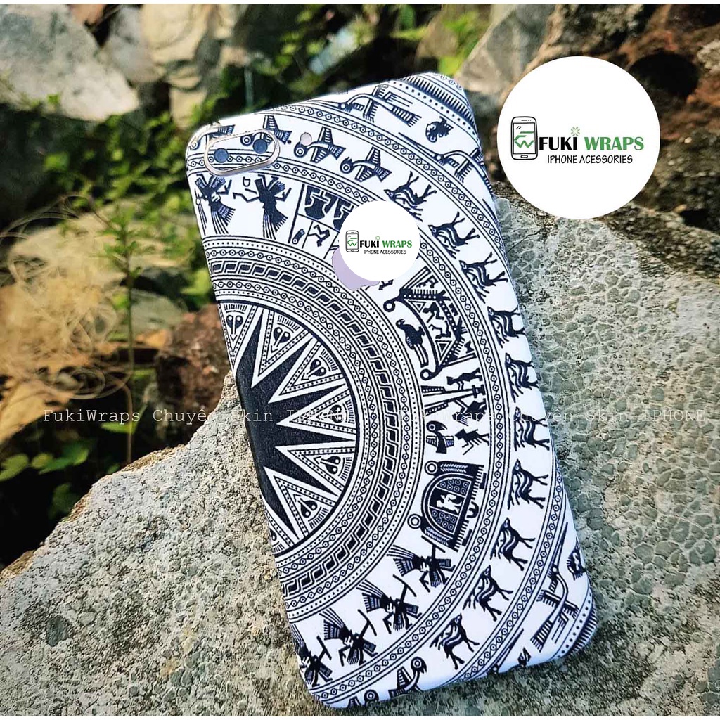 Tấm dán Skin FULL VIỀN Trống Đồng Dành Cho 13ProMax 12ProMax 11ProMax X XS XR XSMAX 6Plus 7Plus 8Plus FukiShop