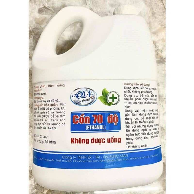 Cồn 70 độ / 90 độ can 4.5 lít sát khuẩn hàng công ty