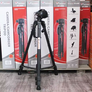 Tripod Máy Ảnh Weifeng WT-3520 chính hãng hợp kim cứng cáp,chịu tải 3kg, tặng kèm kẹp điện thoại và túi đeo gọn nhẹ