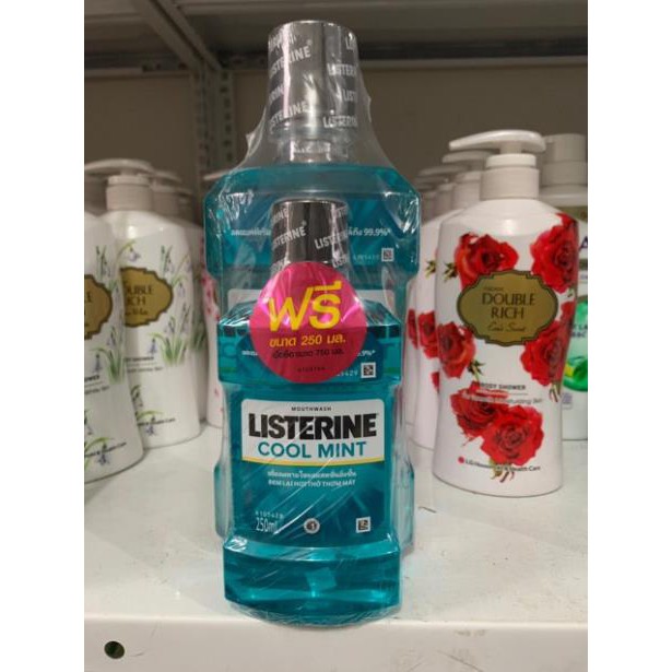 2chai nước súc miệng LISTERINE  750ml và chai 250ml