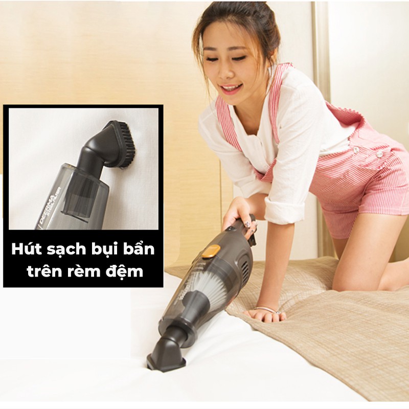 Máy hút bụi cầm tay Deerma DX115C lực hút 14kPa tặng kèm 3 đầu hút [ BẢO HÀNH 1 ĐỔI 1 ] | BigBuy360 - bigbuy360.vn