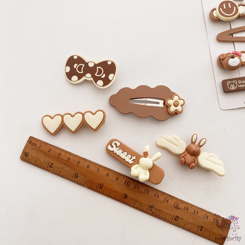 Set 5 Kẹp Tóc Kiểu Công Chúa Dễ Thương Xinh Xắn Phong Cách Hàn Quốc Cho Bé Gái