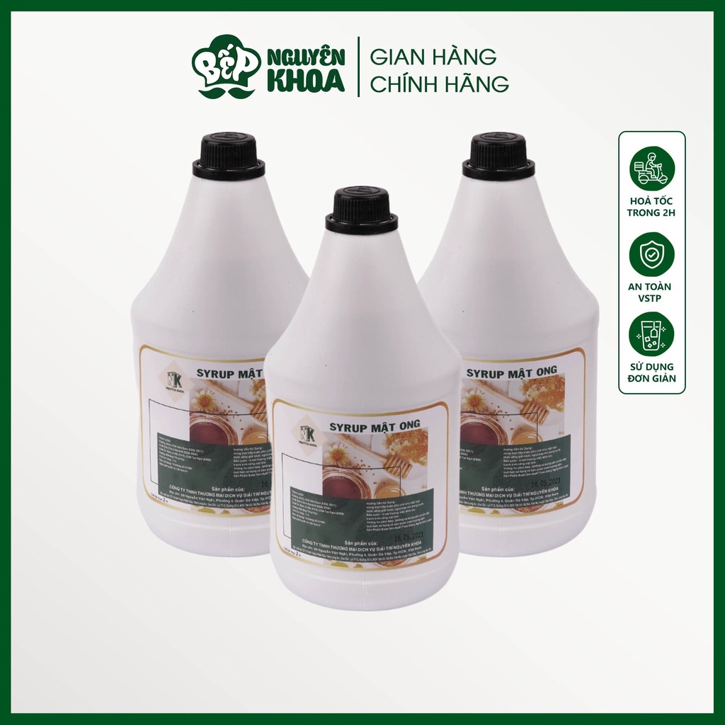 Siro Mật Ong Nguyên Khoa Bình 2 Lít- BẾP NGUYÊN KHOA