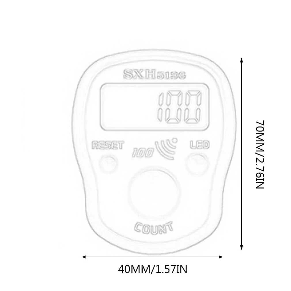 Bộ Đếm Điện Tử Cầm Tay Có Đèn LED Tiện Dụng