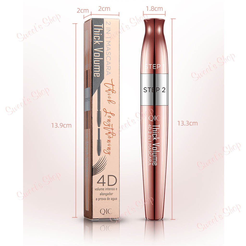 [Hàng Siêu Cấp] Mascara 💖FREESHIP💖 Mascara 4DQIC 2 trong 1 không thấm nước, lâu trôi, dày và dài mi hàng nội địa Trung | BigBuy360 - bigbuy360.vn