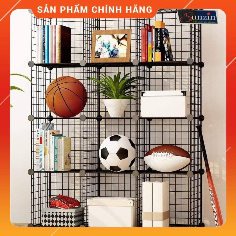 HCM- Mảnh ghép Kệ lưới sắt đa năng 35x35 chịu lực kèm 2 chốt làm tủ đựng đồ và kệ giày dép kệ trang trí