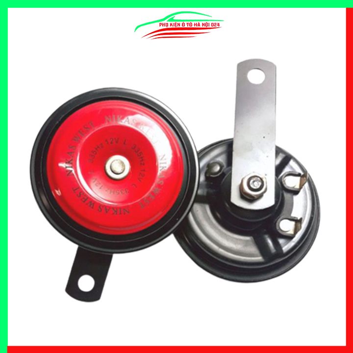 Bộ 2 còi ô tô đĩa Đức dùng điện 12V NW dùng cho ô tô xe máy