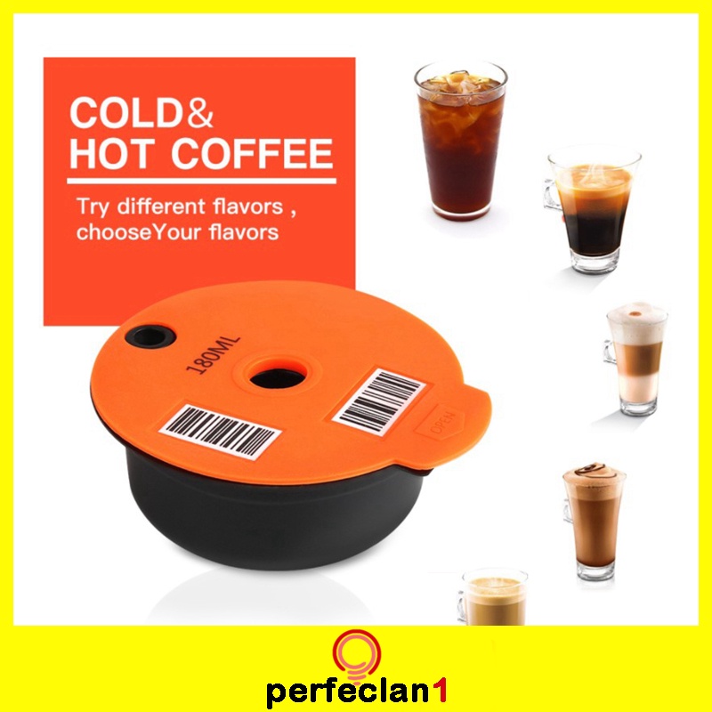 [PERFECLAN1]Reusable Coffee Capsule Pods Slicone Lid for Bosch Tassimo 60ml Capacity