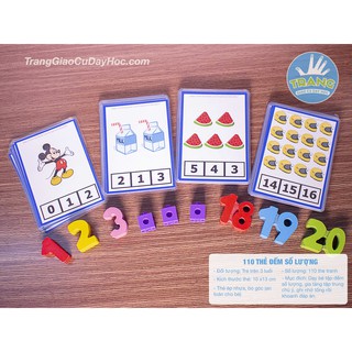 Bộ 110 Thẻ Đếm Số Lượng Từ 1 Đến 20 - TrangGiaoCuDayHoc