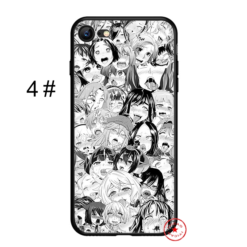 Ốp điện thoại mềm in họa tiết anime Ahegao dành cho IPHONE X XS MAX XR 8 7 6 5 5S SE 03