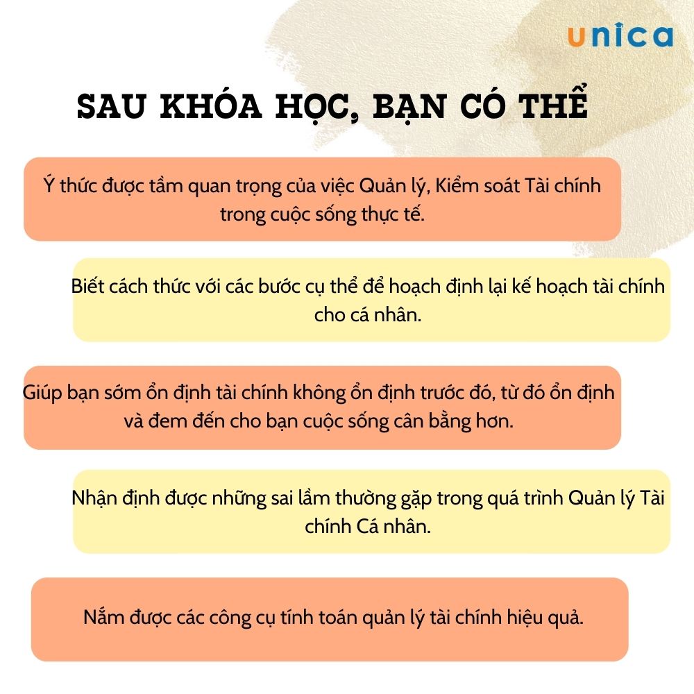 Khóa Học Quản Lý Tài Chính Làm Chủ Tiền Của Bạn , Gv Chu Quang Minh Unica