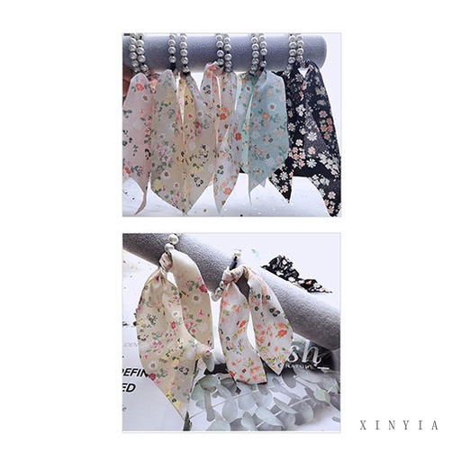 Dây buộc tóc in hoa/bướm thời trang Hàn Quốc cho nữ