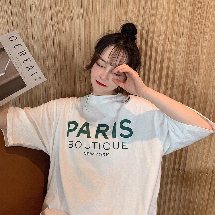 [ HÀNG ĐẸP ] Áo Thun FreeSize In Chữ Paris Phong Cách Hàn Quốc_O5