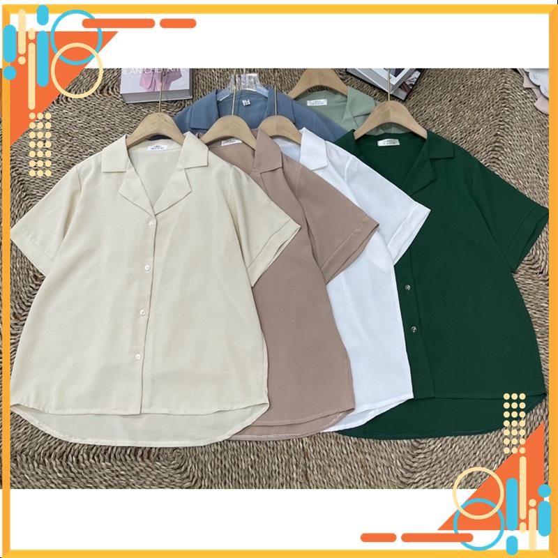 Áo sơ mi cổ vest, áo sơ mi trơn chất lụa mềm MSP89569 | BigBuy360 - bigbuy360.vn