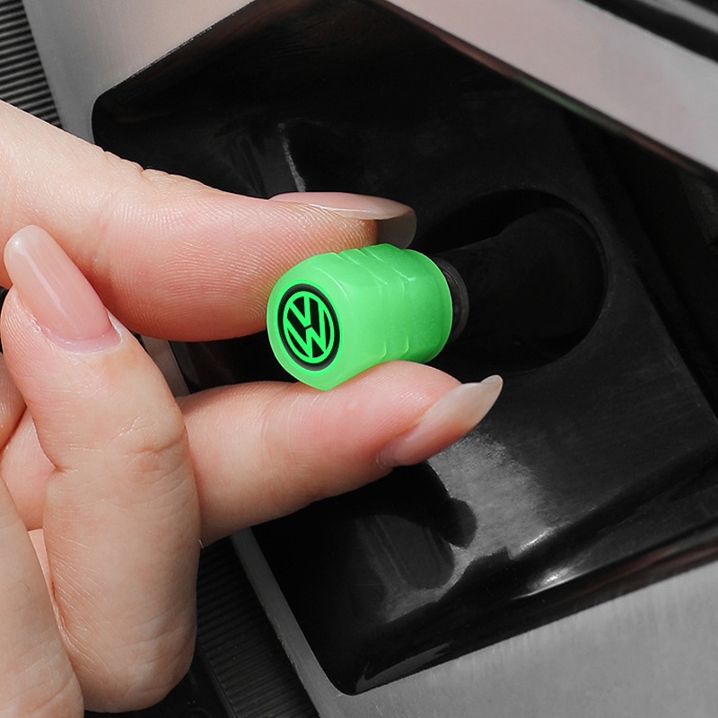 1 Nắp Van Bánh Xe Bằng Nhựa abs Phát Quang Chống Bụi Thông Dụng