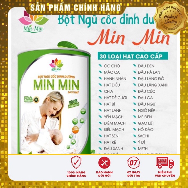[BÁN SỈ] Ngũ Cốc Lợi Sữa Min Min 500g 30 loại Hạt mẫu mới - Bột Ngũ Cốc Lợi Sữa MinMin [ Chính Hãng ]
