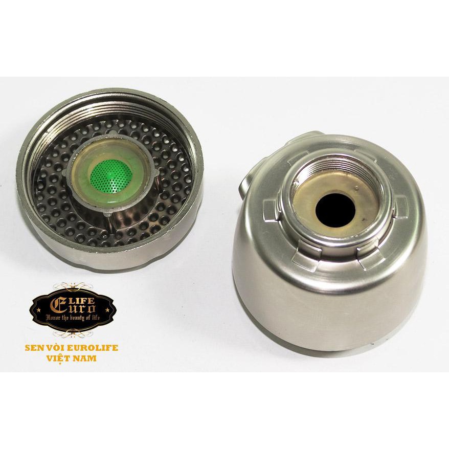 Vòi rửa chén lạnh âm tường, cần lò xo Inox SUS 304 Eurolife EL-RC10