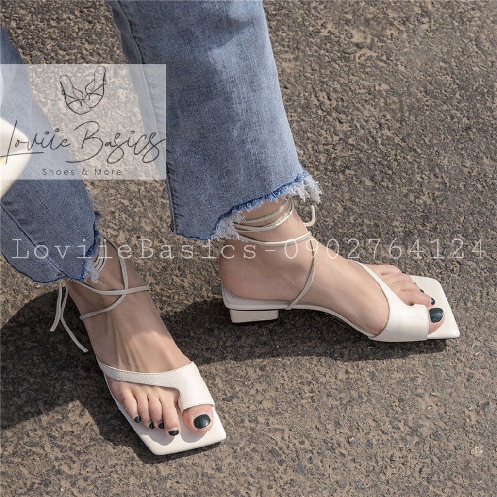 SANDAL NỮ XỎ NGÓN LOVIIE BASIC - GIÀY CAO GÓT CỘT DÂY XỎ NGÓN CHIẾN BINH S210703 G220704