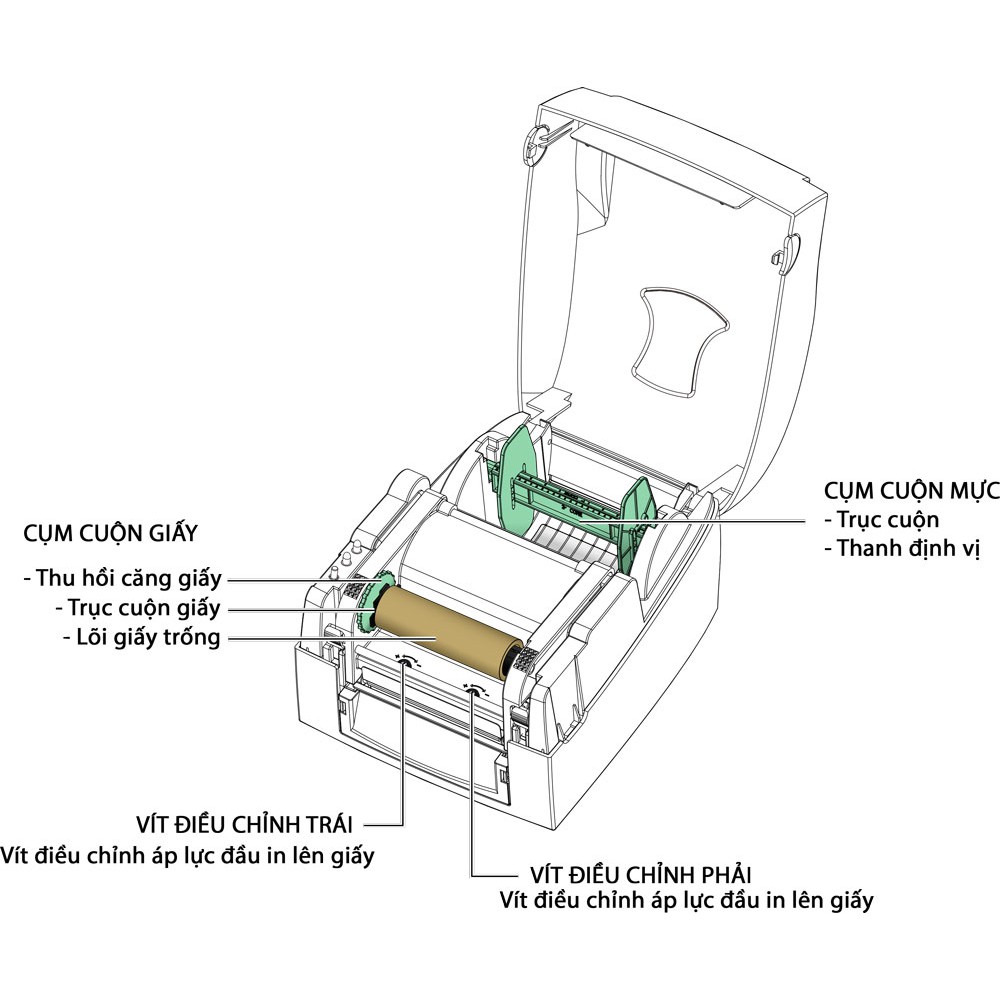 Máy in mã vạch nhãn Godex G500 (USB)