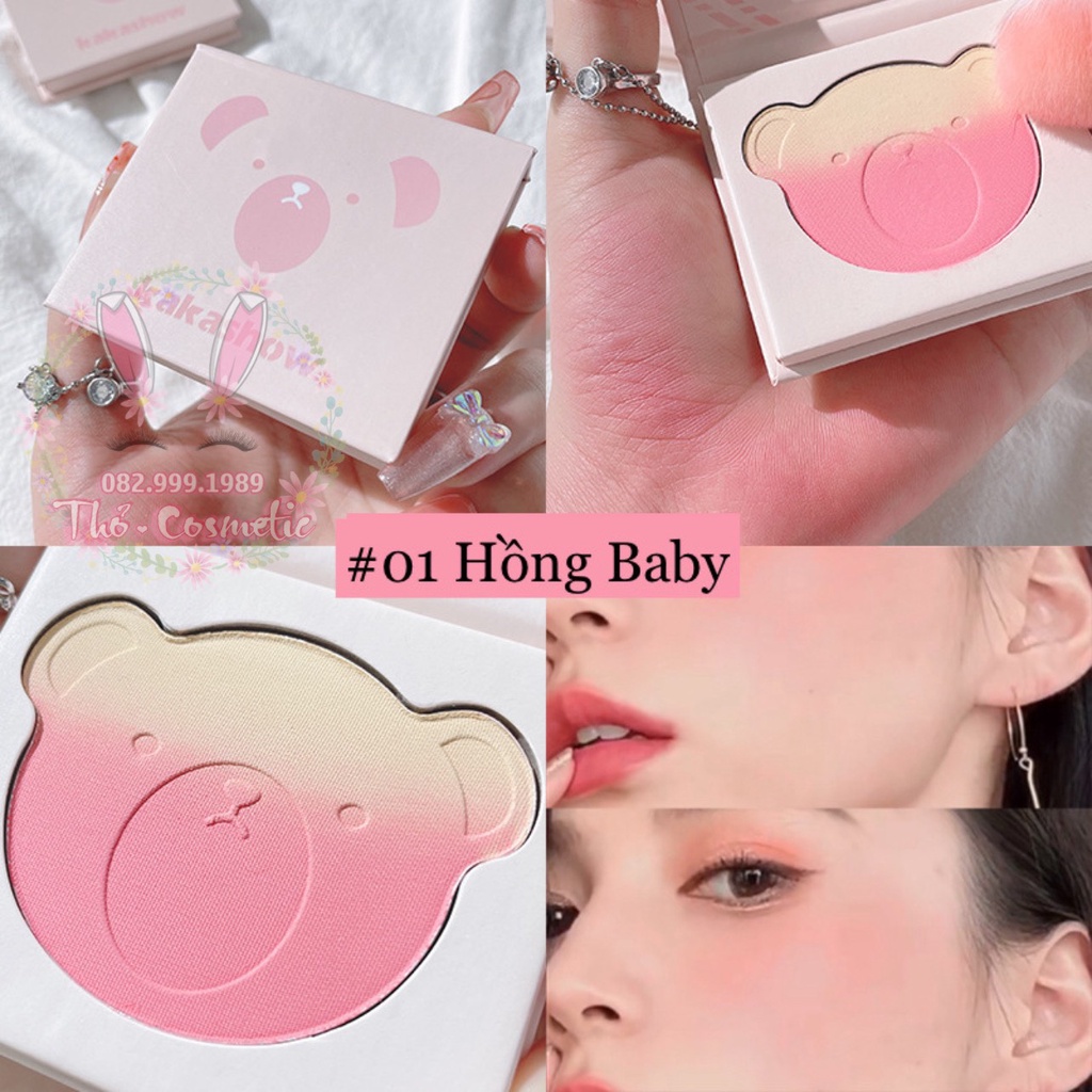 💋 Phấn Má Hồng KAKASHOW gấu dễ thương má hồng