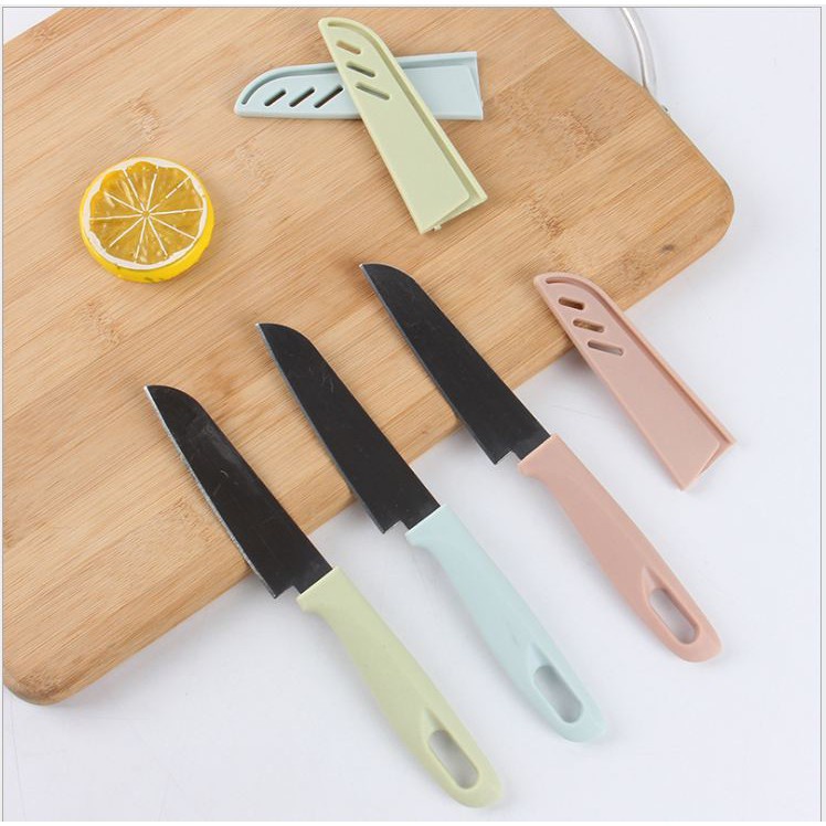 Dao gọt hoa quả có nắp an toàn, dao gọt trái cây chất liệu thép không gỉ 88197 Home Store 68
