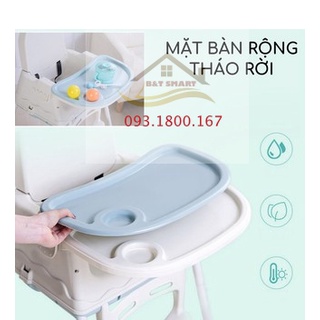 [FREE SHIP CHÍNH HÃNG/BH 1 NĂM] GHẾ ĂN DẶM HANBEI + ĐỆM + BÁNH XE CHÍNH HÃNG