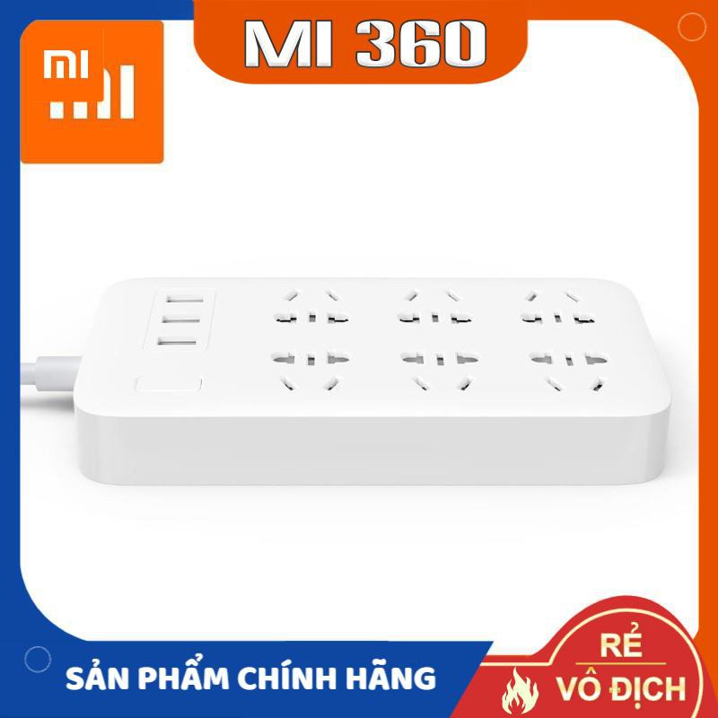 Ổ Cắm Điện Xiaomi Powerstrip 6 Holes 3 USB Chính Hãng