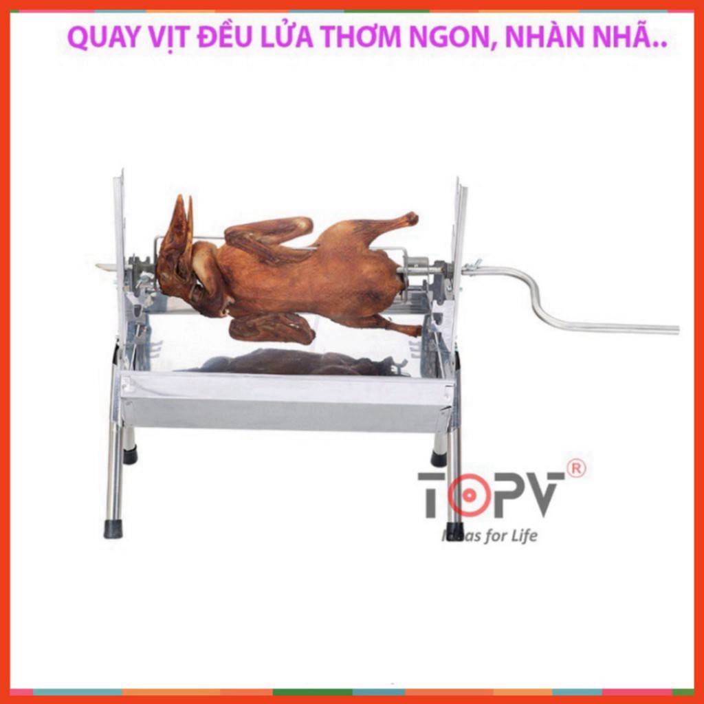 Bếp nướng than hoa ngoài trời 2 in 1 TopV DNS, lò nướng than hoa không khói, nướng thịt, nướng gà vịt